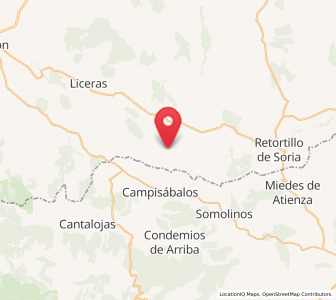 Map of Manzanares, Castille and León