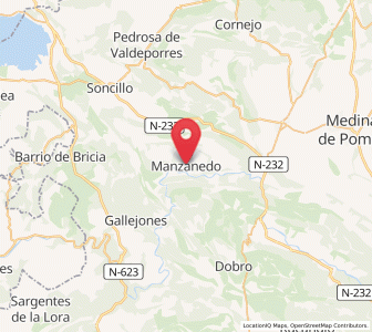Map of Manzanedo, Castille and León