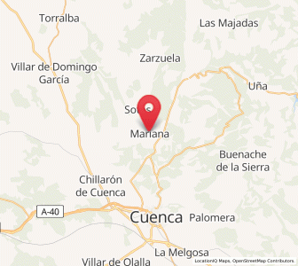 Map of Mariana, Castille-La Mancha