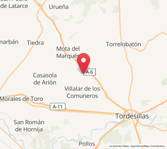 Map of Marzales, Castille and León