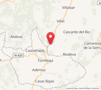 Map of Mas de la Cabrera, Aragon