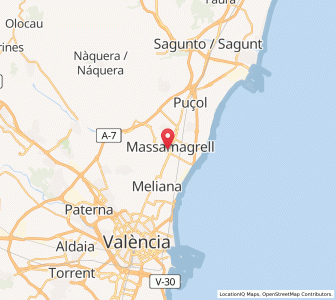 Map of Massamagrell, Valencia