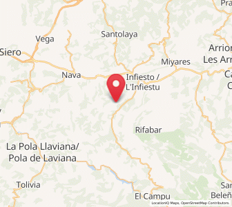 Map of Maza, Asturias