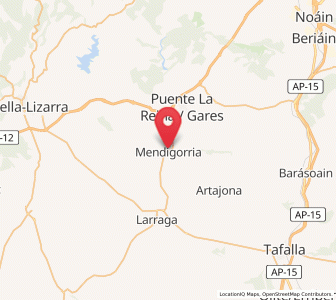 Map of Mendigorría, Navarre