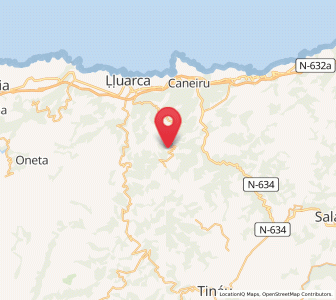 Map of Merás, Asturias