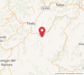 Map of Merillés, Asturias