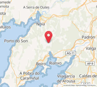 Map of Millón, Galicia