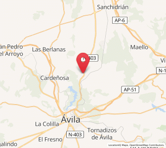 Map of Mingorría, Castille and León