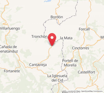 Map of Mirambel, Aragon