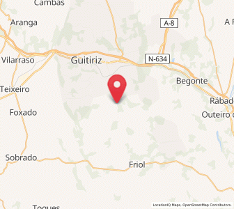 Map of Miraz, Galicia