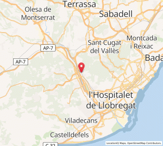 Map of Molins de Rei, Catalonia
