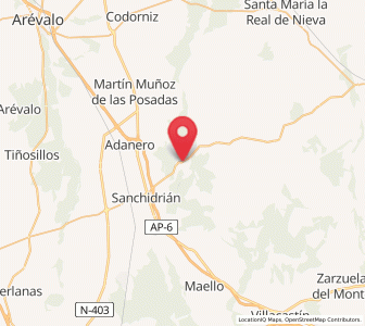 Map of Moñibas, Castille and León