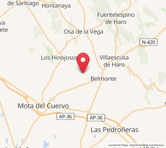 Map of Monreal del Llano, Castille-La Mancha
