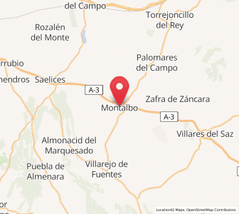 Map of Montalbo, Castille-La Mancha