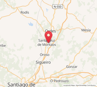 Map of Montaos, Galicia