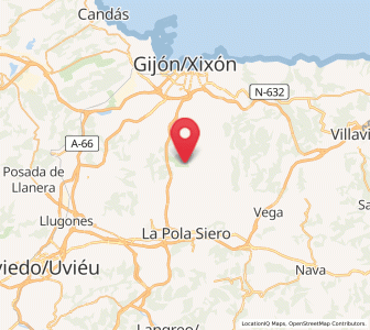 Map of Monte, Asturias