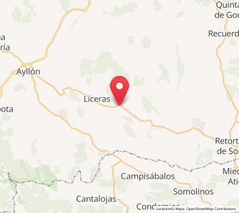 Map of Montejo de Tiermes, Castille and León