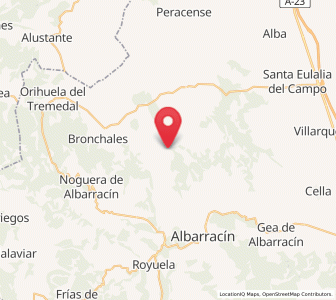 Map of Monterde de Albarracín, Aragon