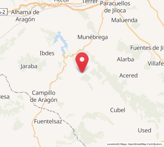 Map of Monterde, Aragon