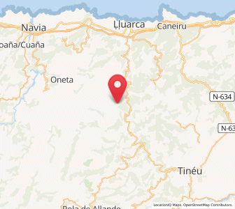 Map of Monterizo, Asturias