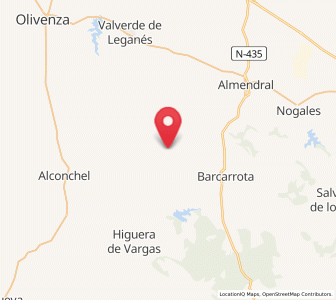 Map of Monterroso, Extremadura