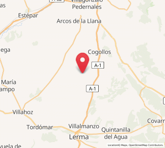Map of Montuenga, Castille and León