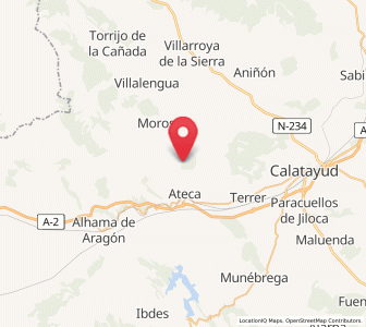 Map of Monubles, Aragon