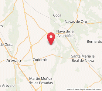 Map of Moraleja de Coca, Castille and León