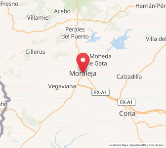 Map of Moraleja, Extremadura