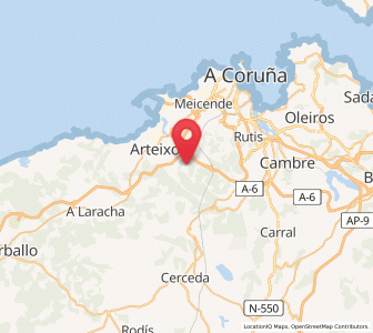 Map of Morás, Galicia