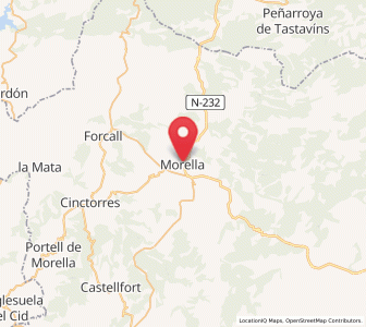 Map of Morella, Valencia