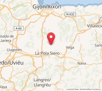 Map of Muncó, Asturias
