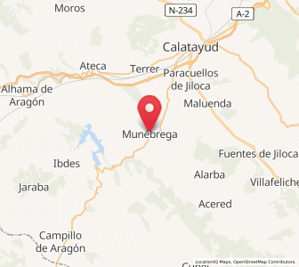 Map of Munébrega, Aragon