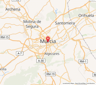Map of Murcie, Murcia