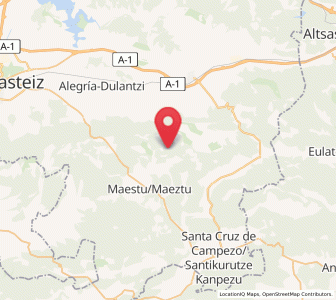 Map of Musitu, Basque Country