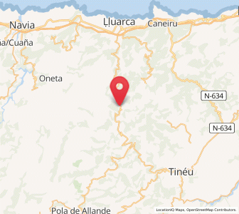 Map of Naraval, Asturias