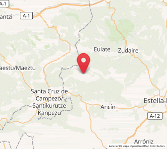Map of Narcué, Navarre