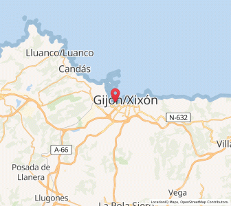 Map of Natahoyo, Asturias