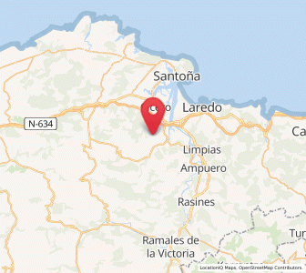 Map of Nates, Cantabria