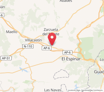 Map of Navas de San Antonio, Castille and León
