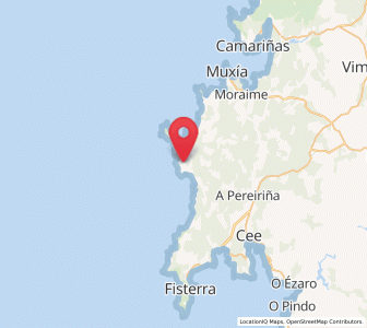 Map of Nemiña, Galicia