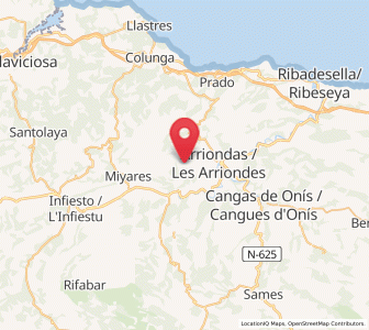 Map of Nevares, Asturias
