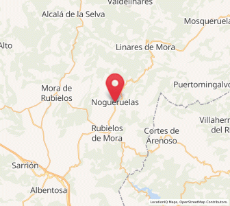 Map of Nogueruelas, Aragon