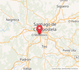 Map of O Milladoiro, Galicia