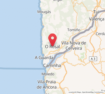 Map of O Rosal, Galicia