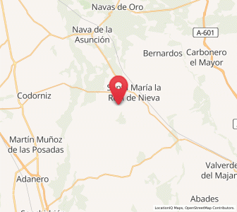 Map of Ochando, Castille and León