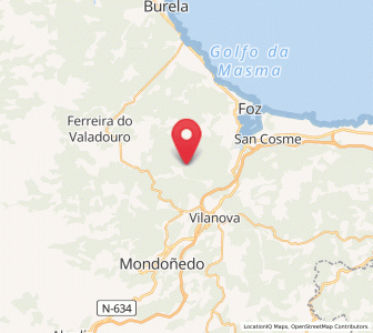 Map of Oirán, Galicia