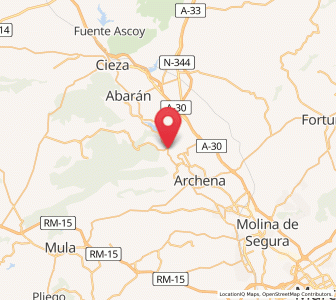 Map of Ojós, Murcia
