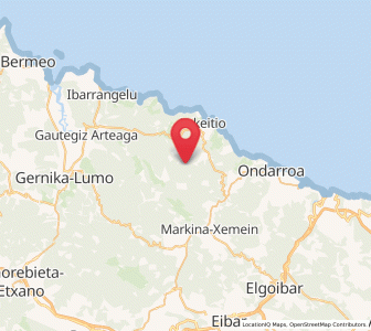 Map of Okamika, Basque Country