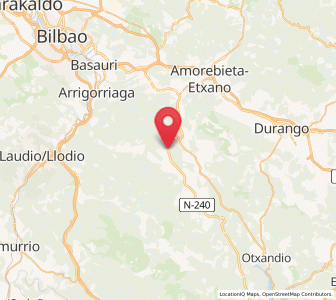 Map of Olarra, Basque Country
